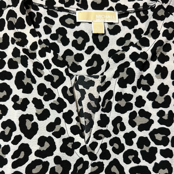 Michael Kors Leopard Print Blouse SIZE XLarge - Picture 3 of 7
